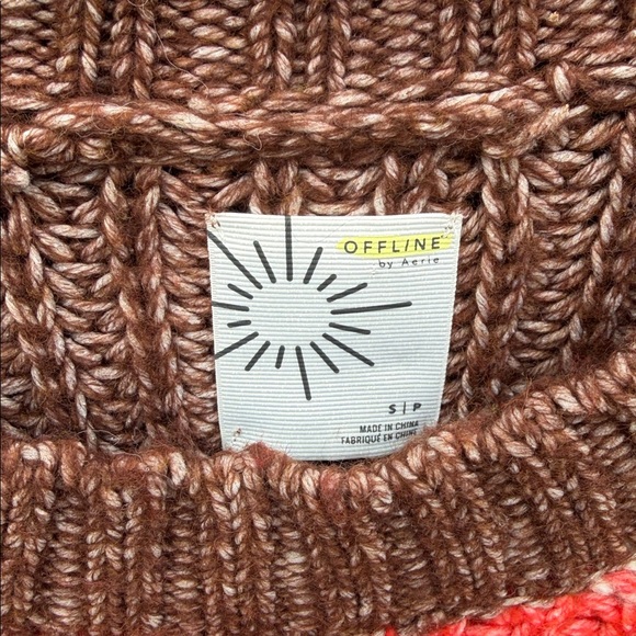 Aerie Offline Striped Pullover Chunky Sweater - Picture 3 of 4